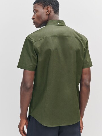 Next Regular fit Button Up Shirt in Green