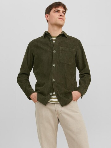 Coupe regular Chemise 'Kendrick' JACK & JONES en vert : devant