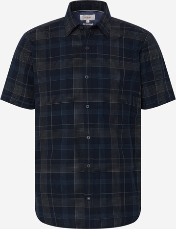 s.Oliver Regular fit Button Up Shirt in Blue: front