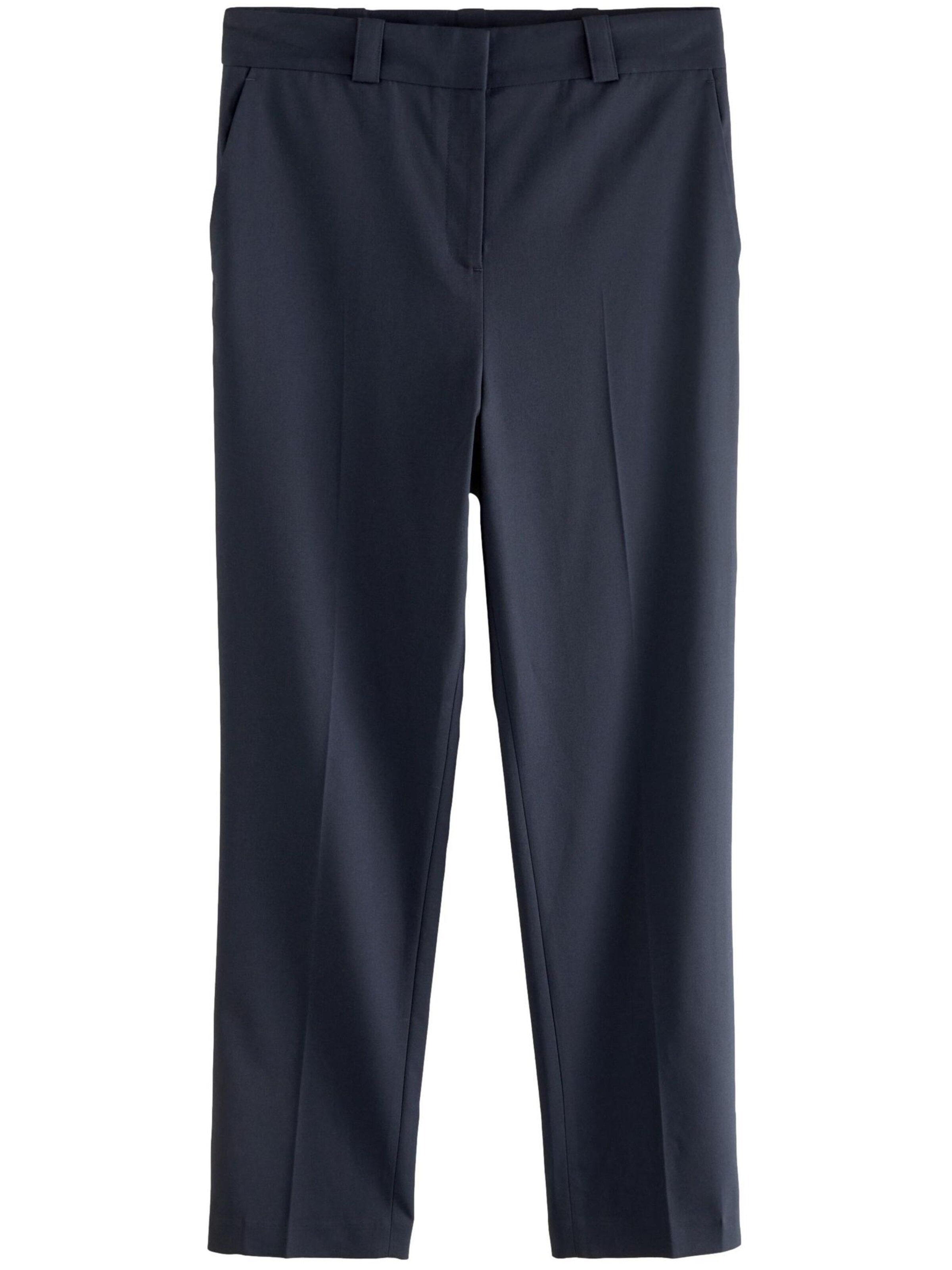 Next Слим Плиссированные брюки в Синий: спереди