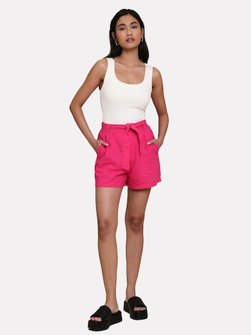 Threadbare Regular Pleat-front trousers 'Laurence' in Pink