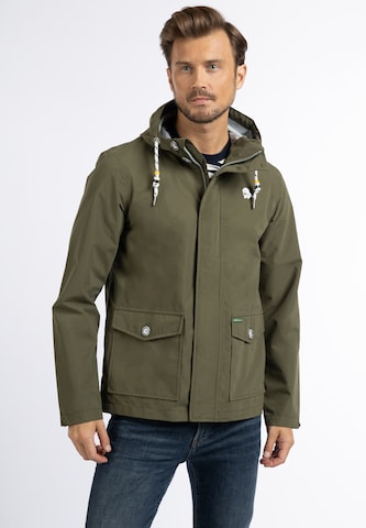 Schmuddelwedda Between-Season Jacket in Green: front