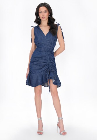 faina - Vestido 'Festive' em azul