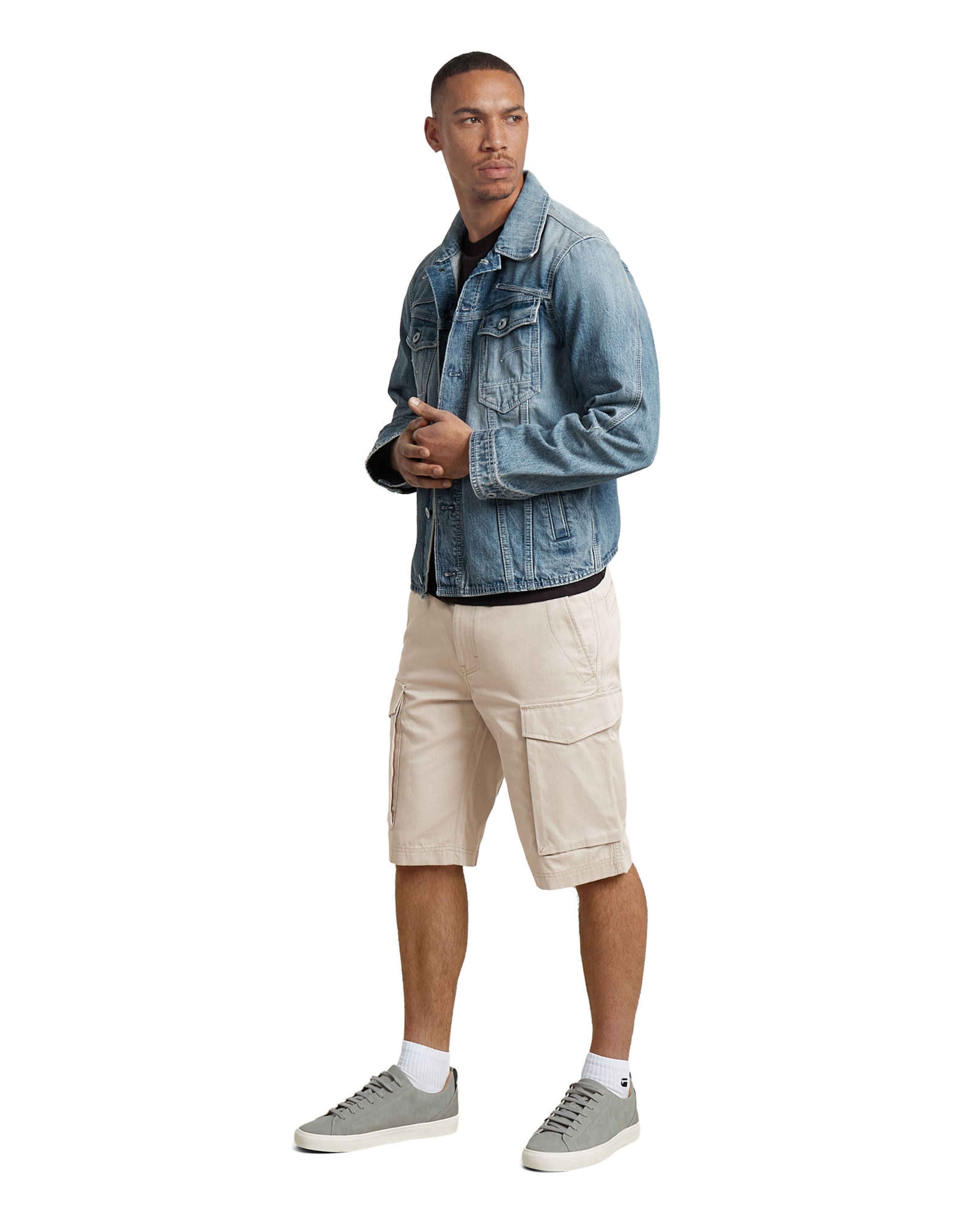 G-STAR Regular Shorts - 'Core Regular Cargo Short' in Beige