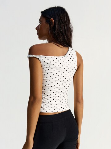 Bershka Top in Weiß