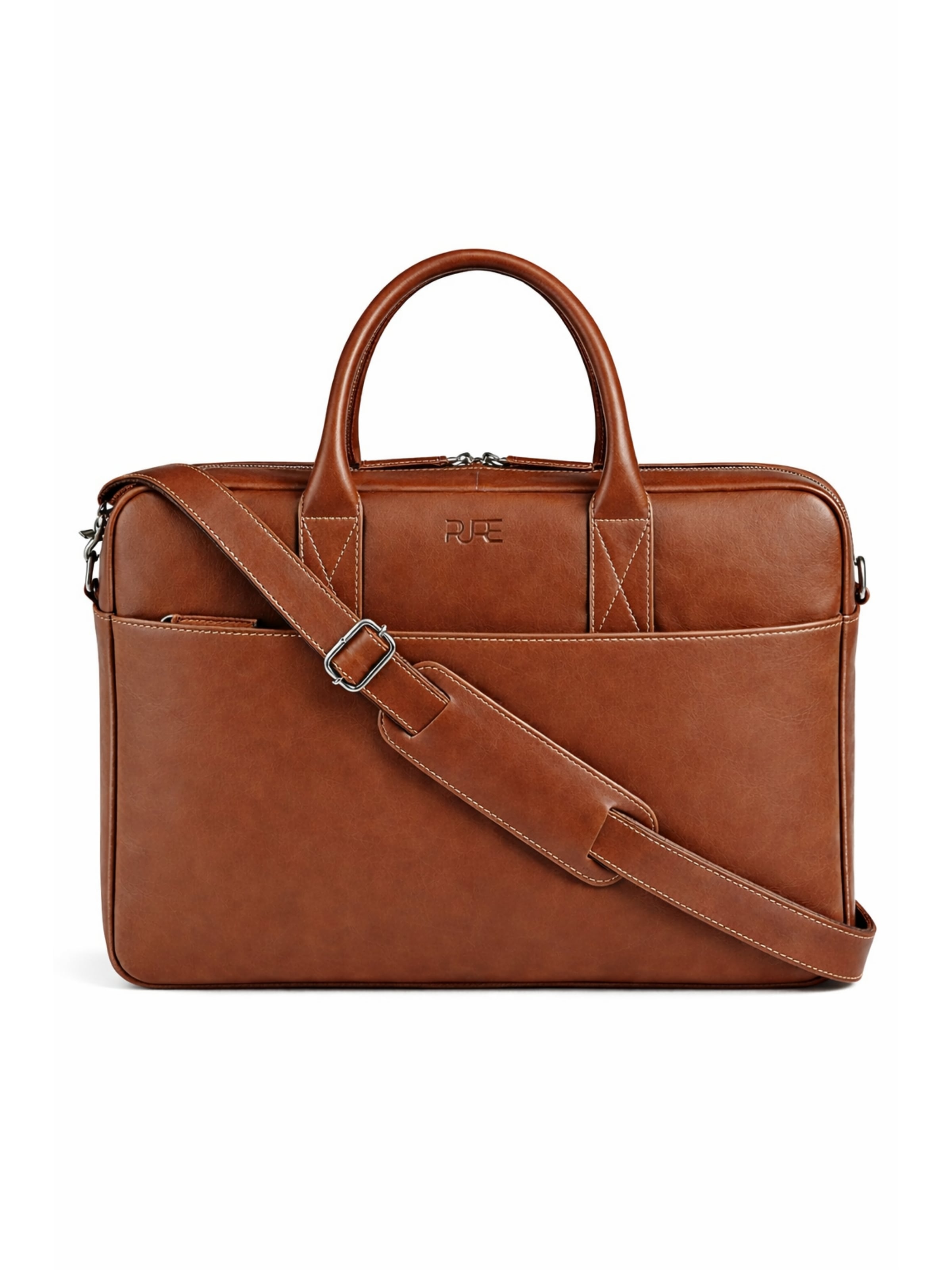 PURE Studios Laptoptasche 'NAOS'‌‌‌‌‌‌‌ in Braun: Vorderseite