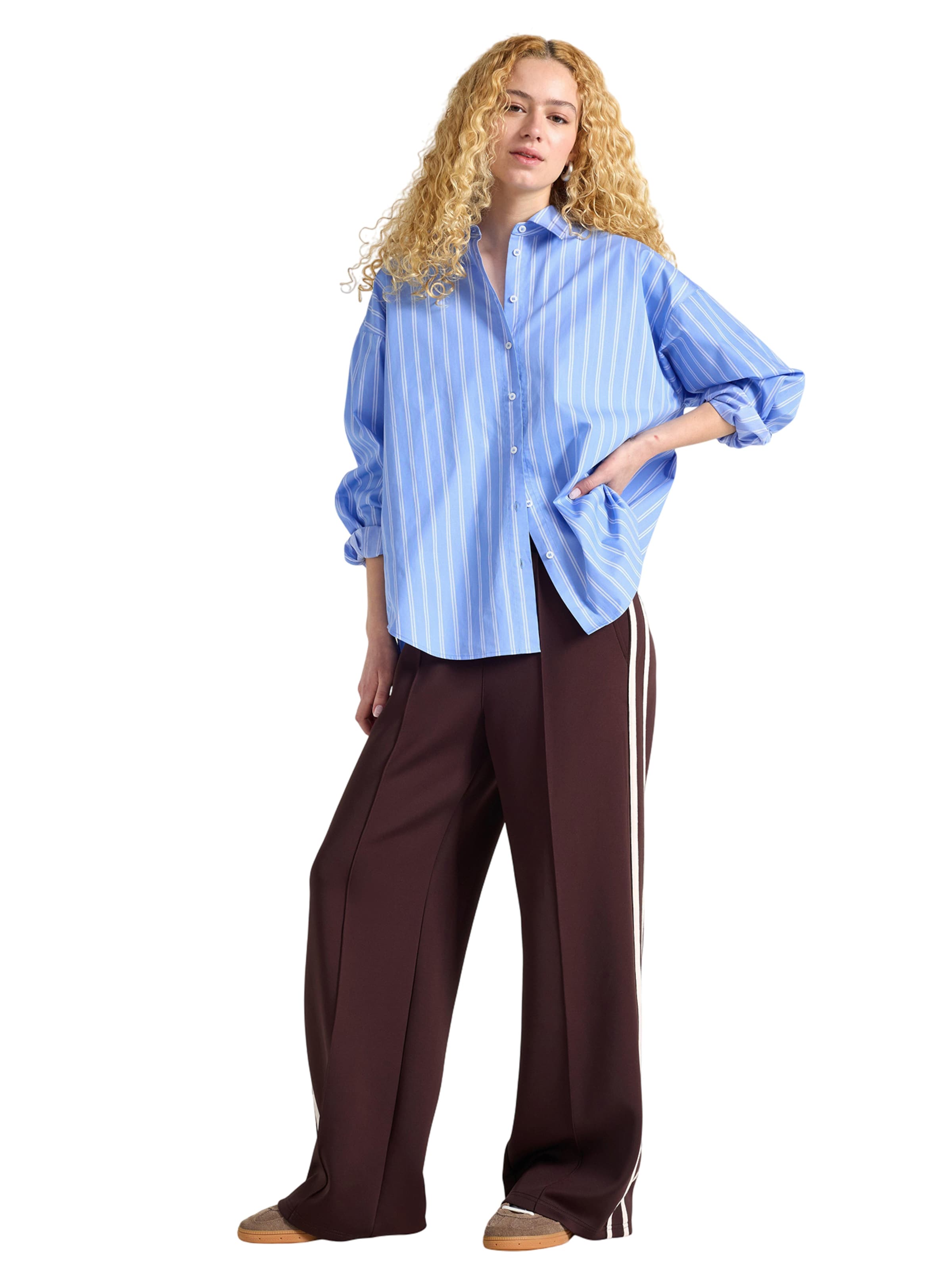 Lindex - Pierna ancha Pantalón 'Vega' en rojo: frente