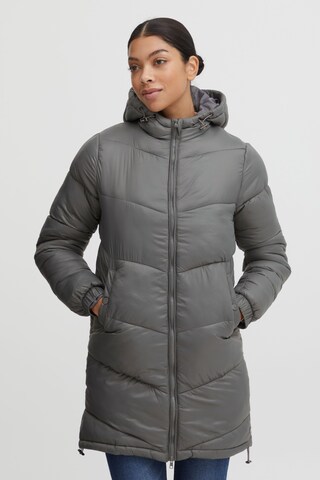 Oxmo Winter Coat in Grey: front