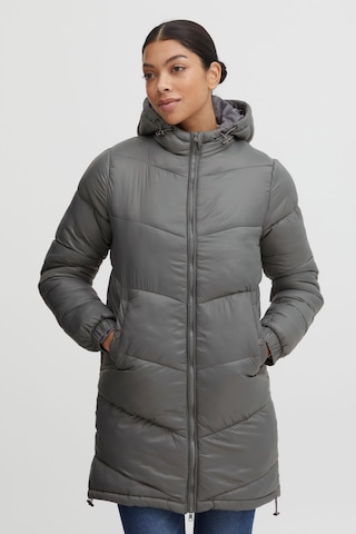 Oxmo Winter Coat in Grey: front