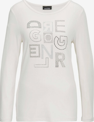 Goldner Shirt in Weiß: predná strana
