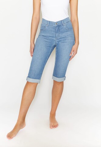 Angels Slimfit Jeans 'Capri' in Blauw: voorkant