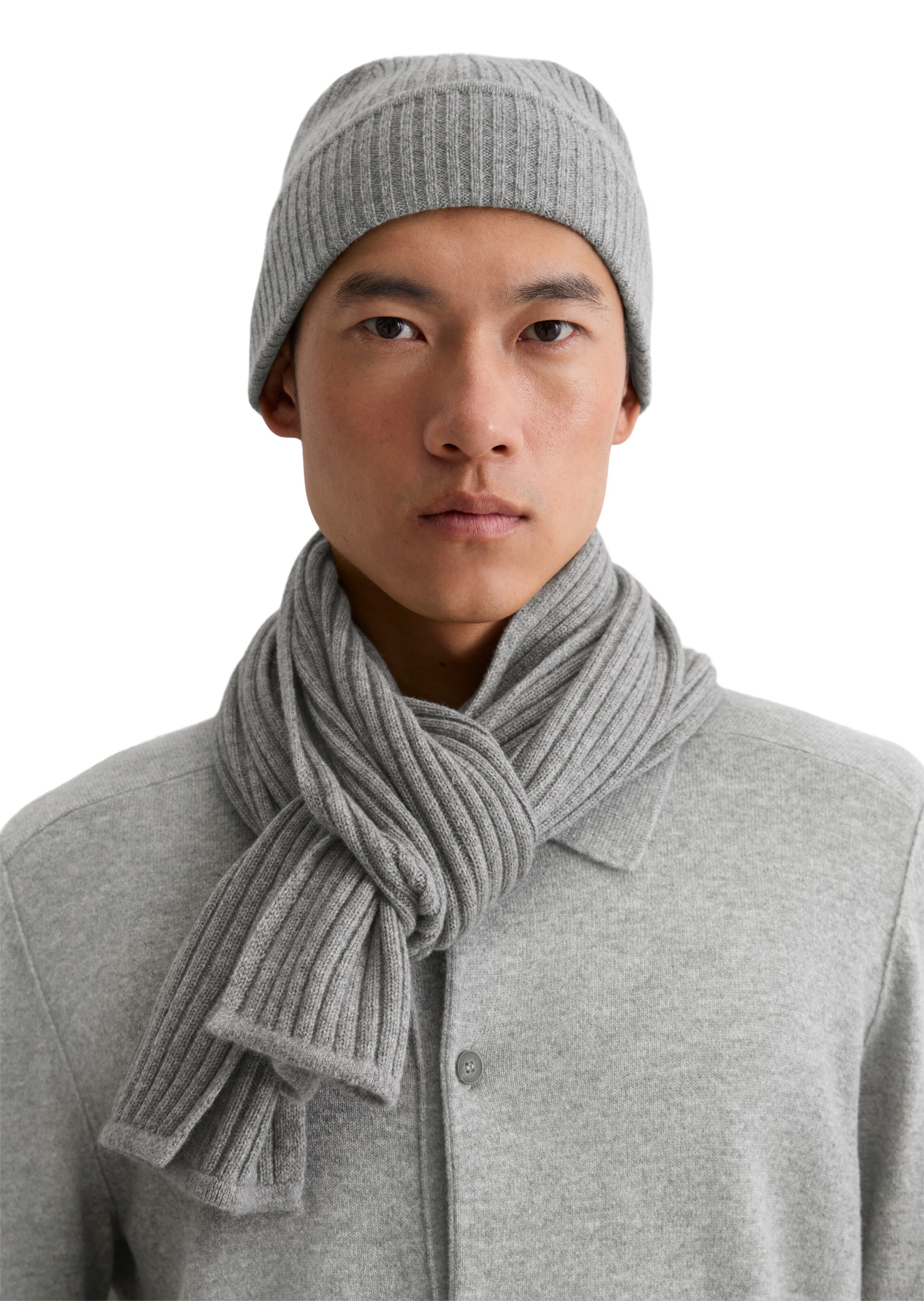 Marc O'Polo Sjaal in Grijs: voorkant