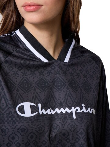 Felpa 'LONG SLEEVES V-NECK T-SHIRT BLACK' di Champion in nero