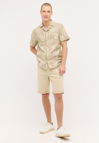 MUSTANG Regular fit Button Up Shirt in Beige