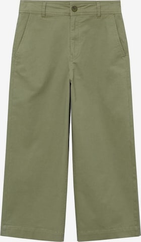 MANGO Wide leg Broek 'Garden' in Groen: voorkant