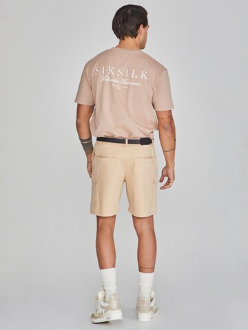 Regular Pantalon cargo SikSilk en beige
