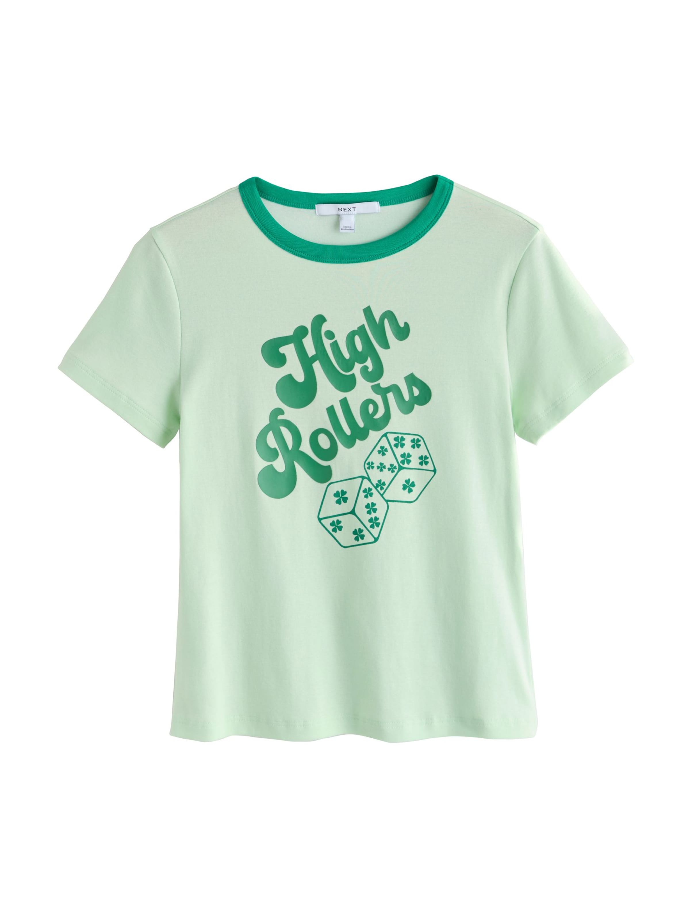 Tricou 'St Patricks' de la Next pe verde: față