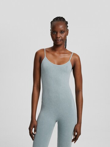 Bershka Jumpsuit in Blue: front