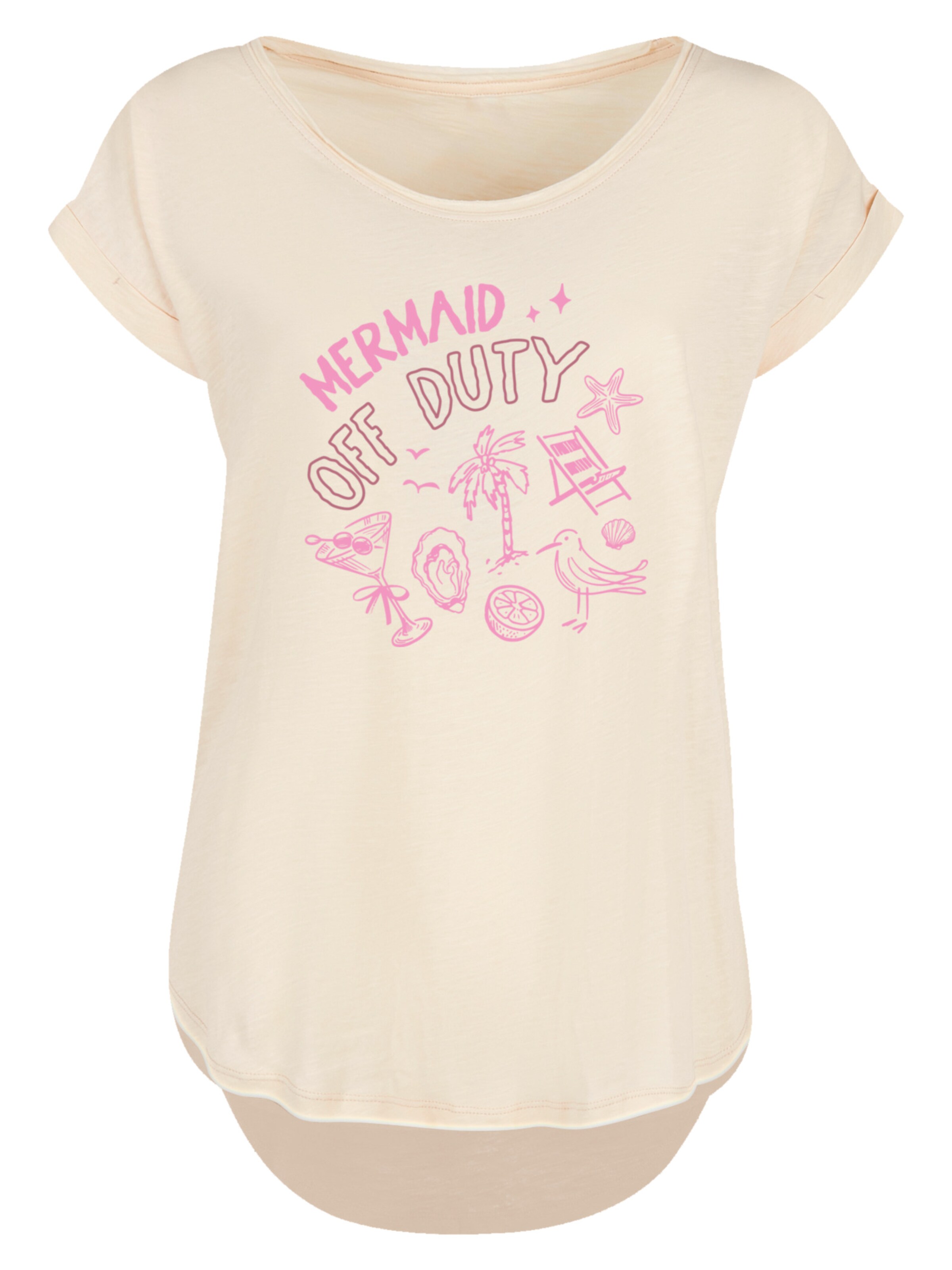 T-shirt 'Mermaid Of Duty' F4NT4STIC en rose : devant