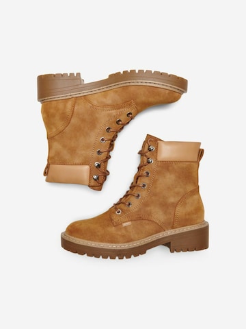 ONLY Lace-up bootie 'Bold' in Brown