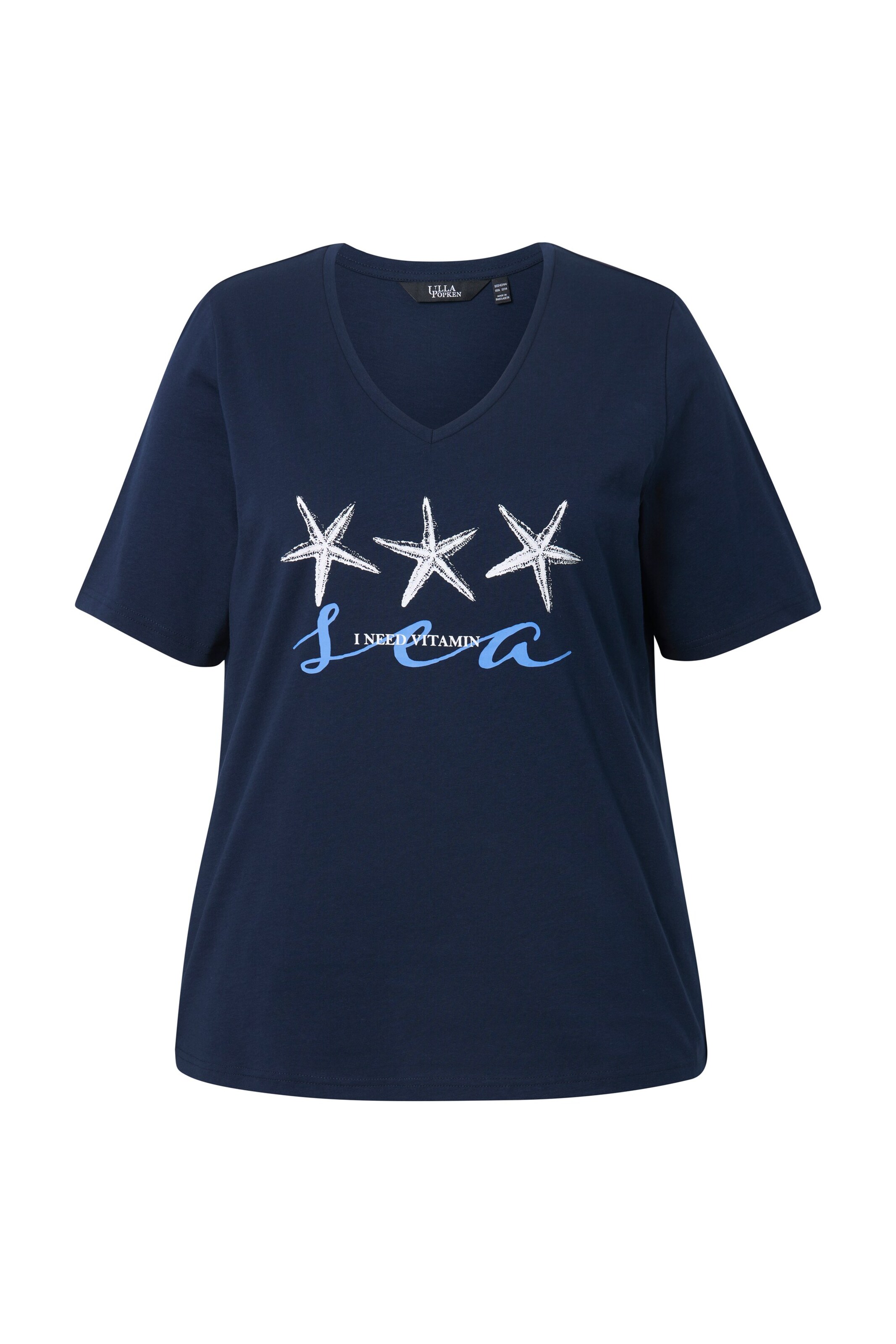 Ulla Popken Oversized shirt in Blauw: voorkant