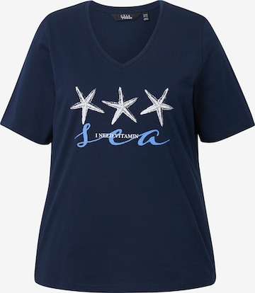 Ulla Popken Oversized shirt in Blauw: voorkant