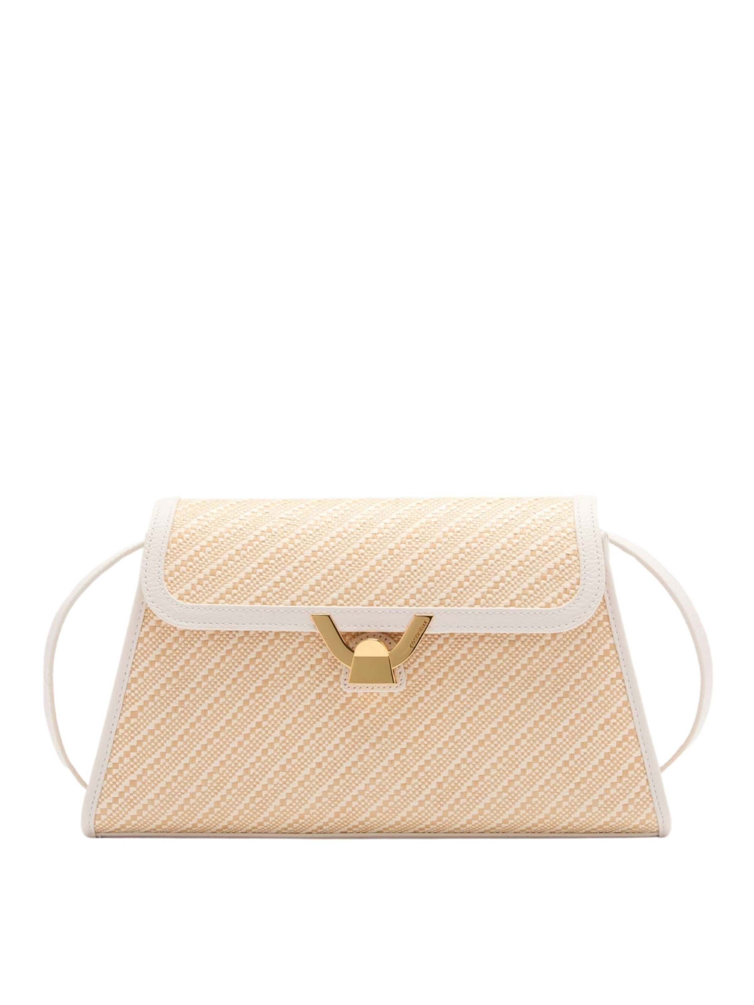Coccinelle - Bolso de hombro 'COCCINELLE STRAW' en blanco: frente
