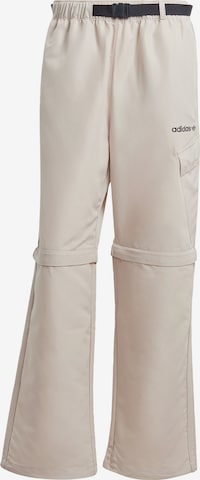Wide Leg Pantalon ADIDAS ORIGINALS en beige : devant