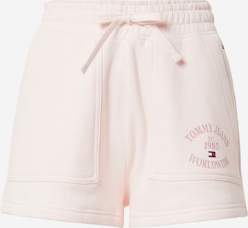 Regular Pantaloni de la Tommy Jeans pe roz: față
