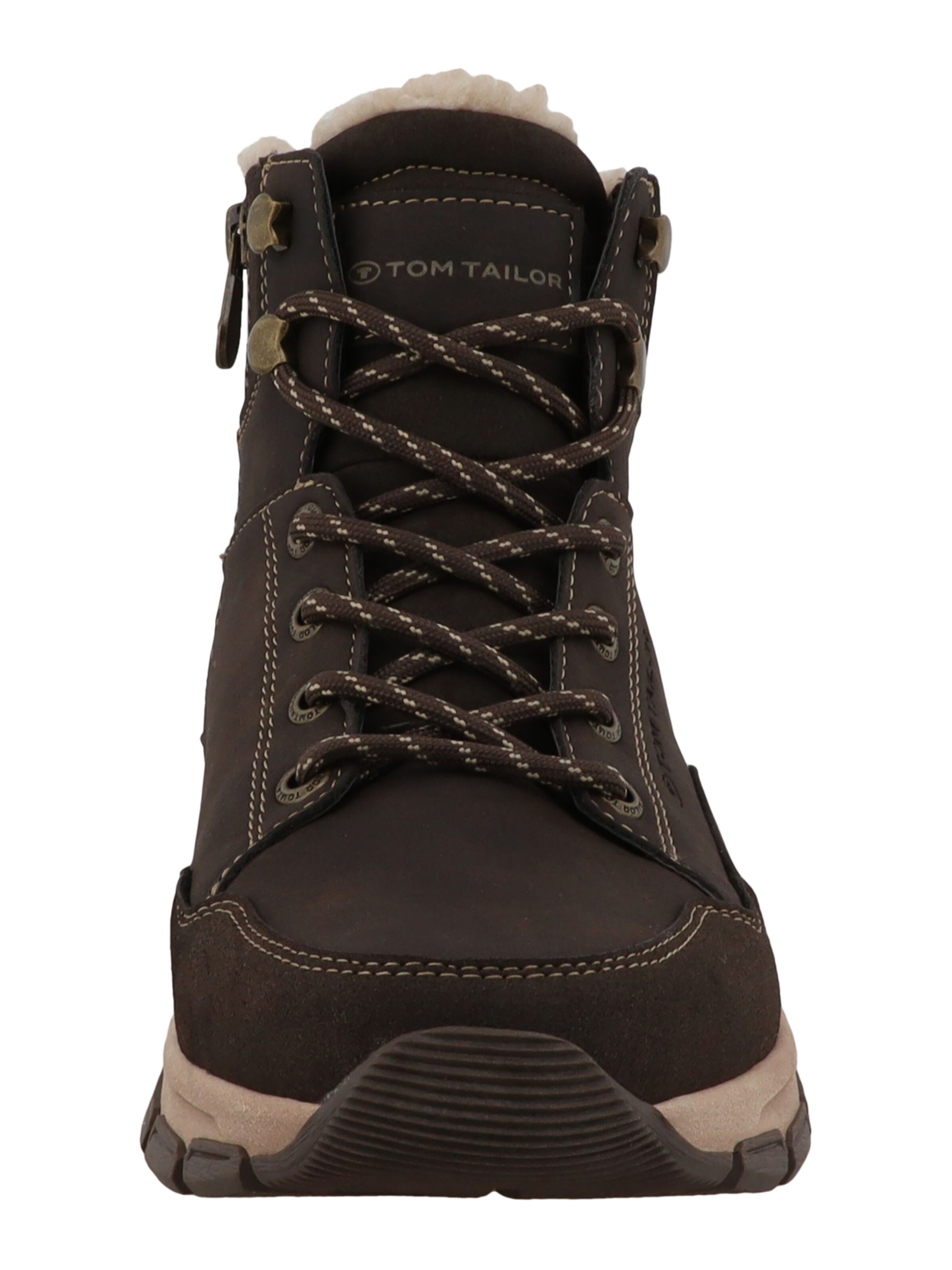 TOM TAILOR Lace-Up Boots in Brown