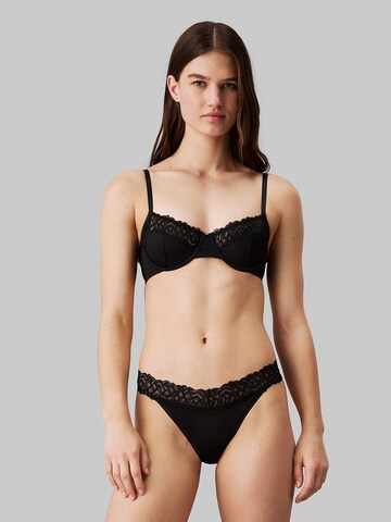 Calvin Klein T-shirt Bra 'Demi' in Black: front