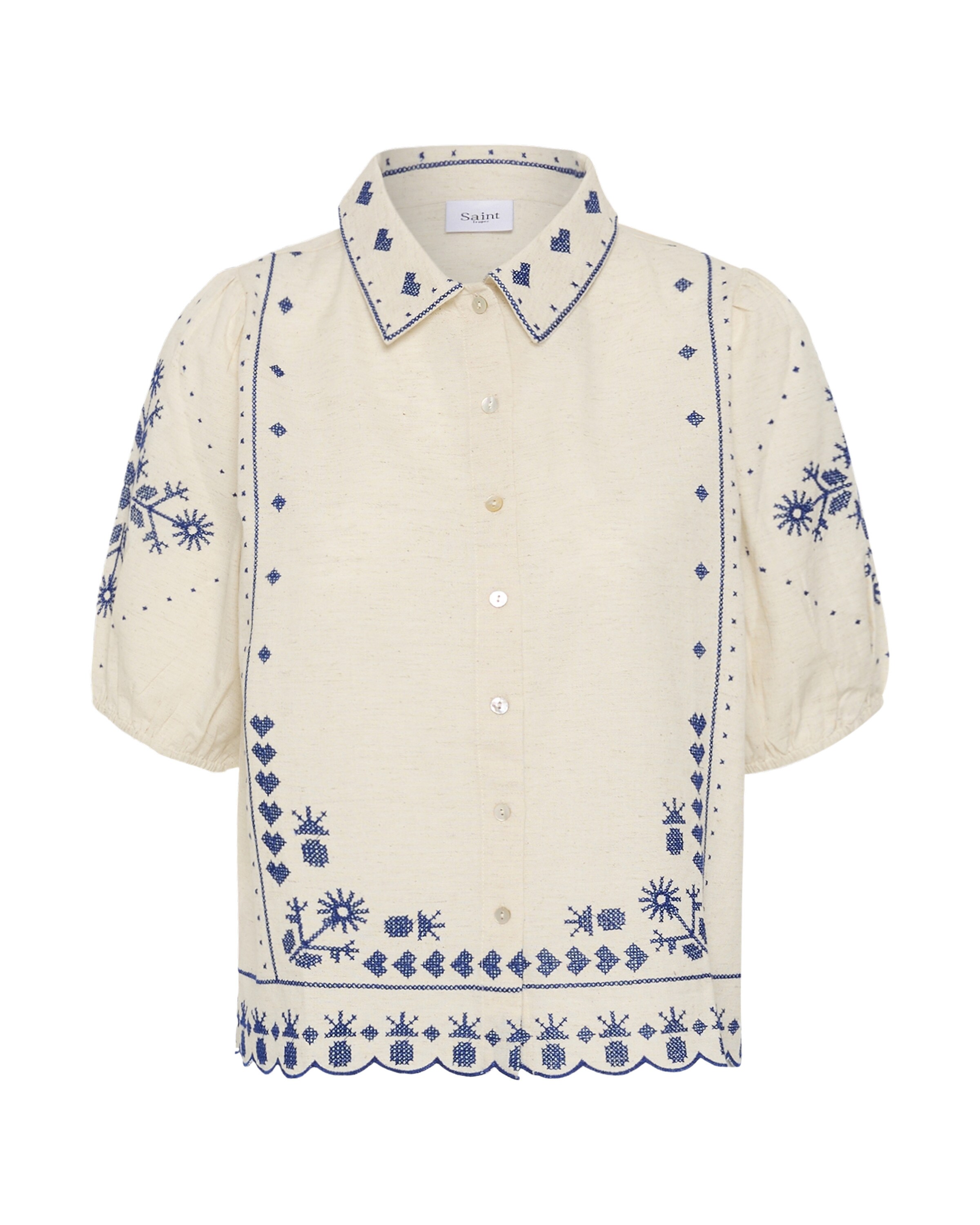 SAINT TROPEZ Blouse in White: front