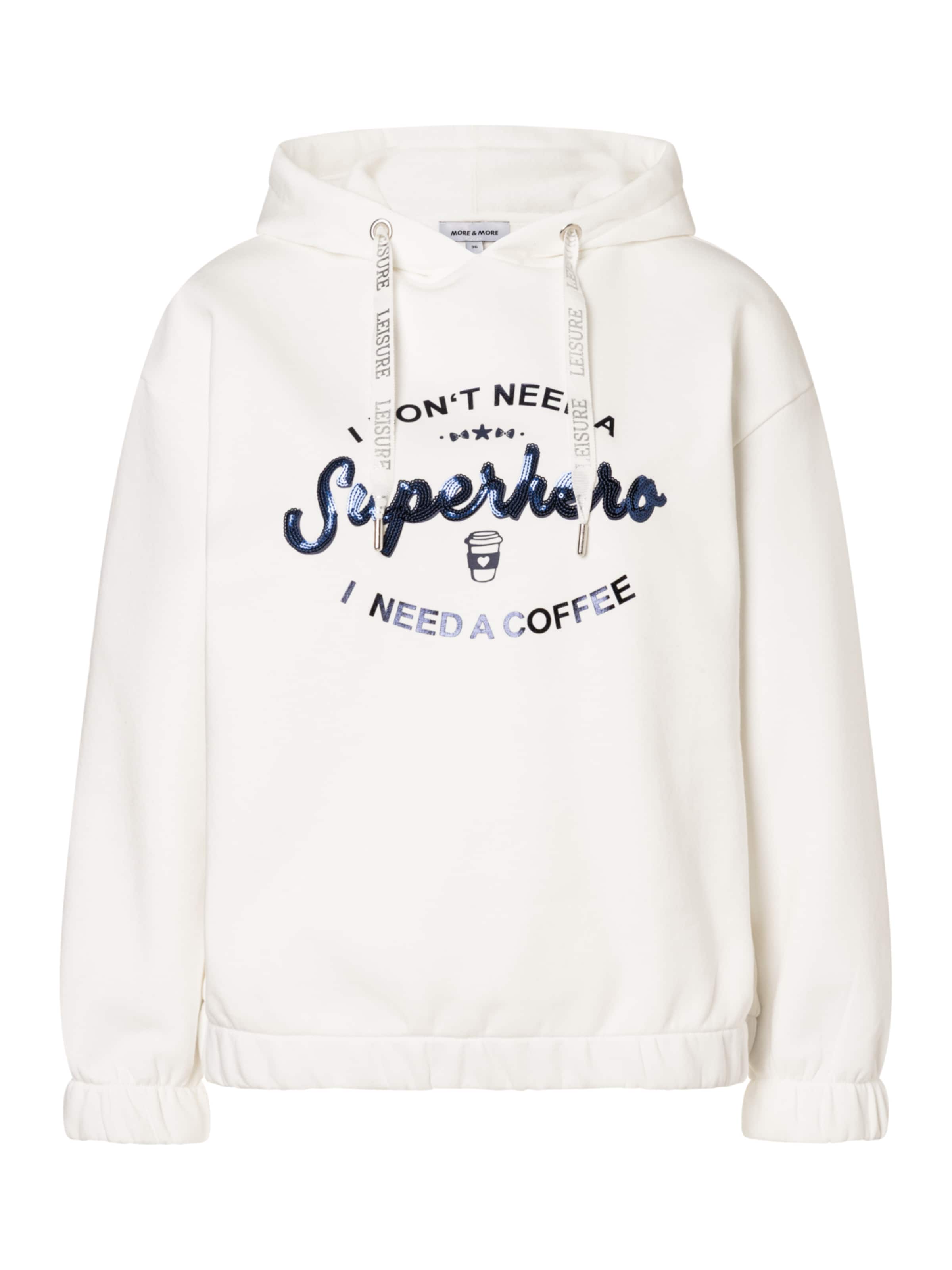 MORE & MORE Sweatshirt in White: front