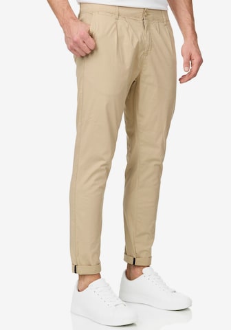INDICODE Regular Pants in Beige: front