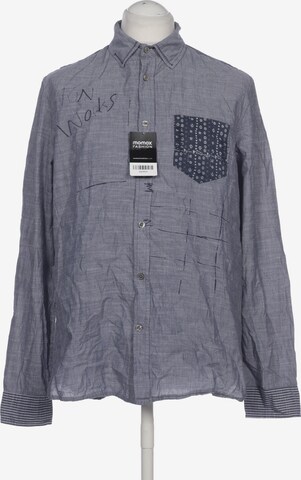 Desigual Button Up Shirt in XL in Blue: front