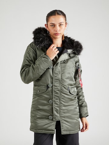 Giacca invernale di ALPHA INDUSTRIES in verde: frontale