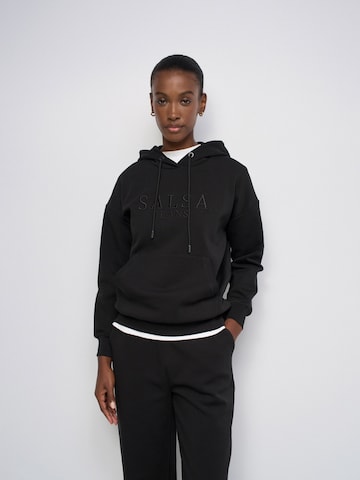 Salsa Jeans Sweatshirt in Zwart: voorkant