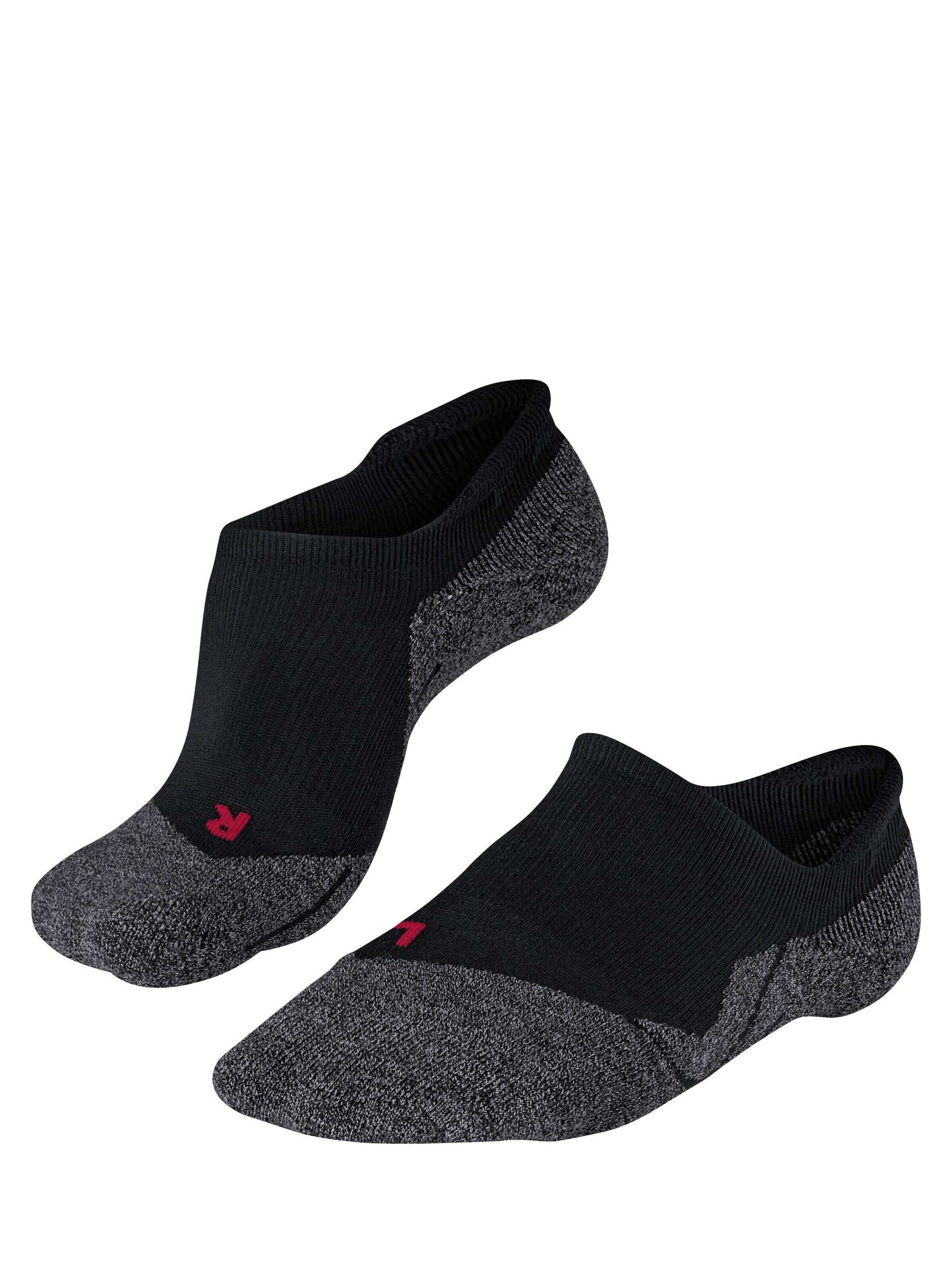 FALKE Athletic Socks 'RU3 Comfort Invisible' in Black: front