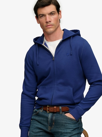 Superdry & Co Sweatjacka 'ESSENTIAL' i blå
