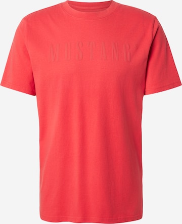 T-Shirt 'AUSTIN' MUSTANG en rouge : devant