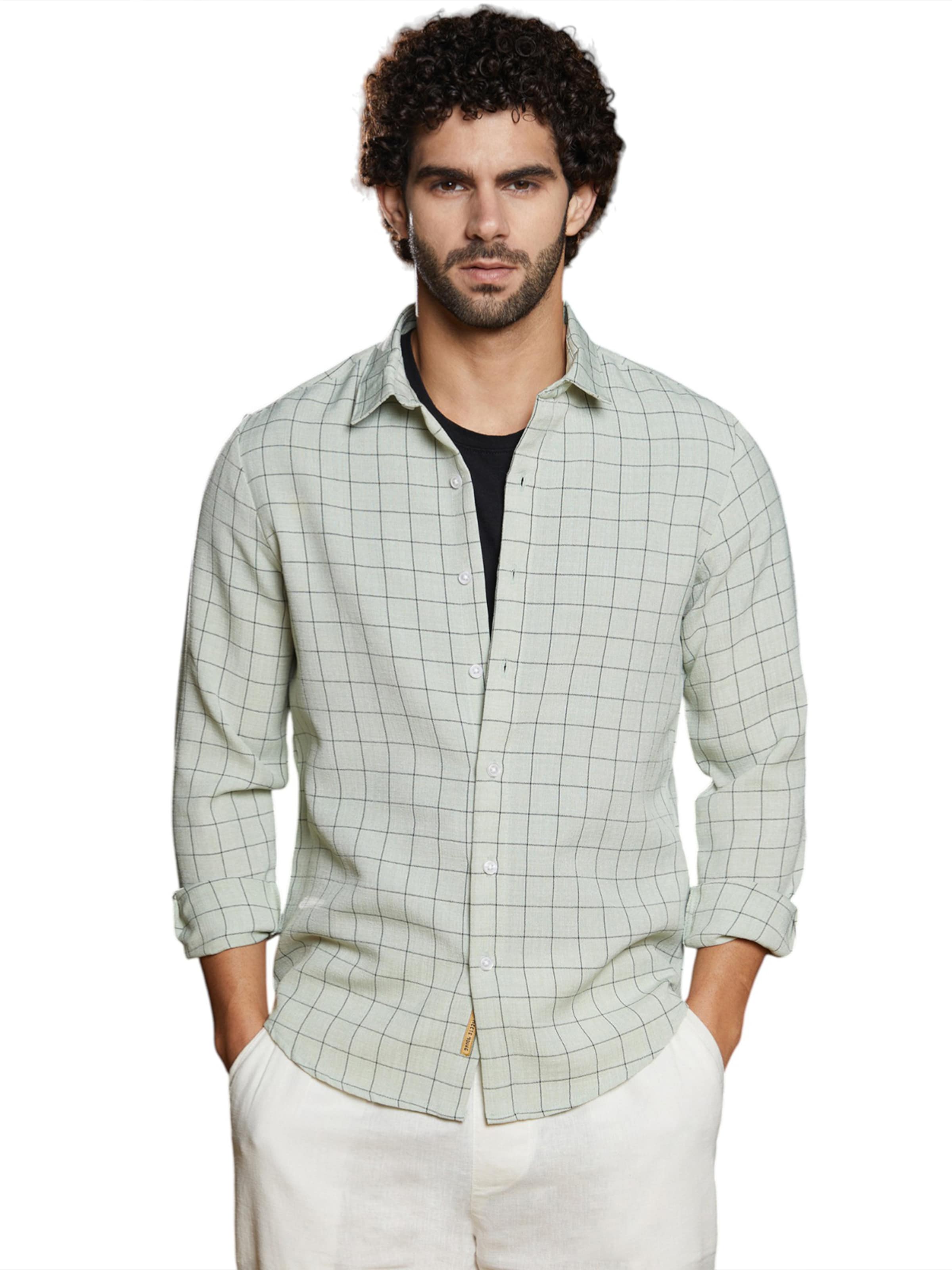 Campus Sutra Regularny krój Koszula 'Charli' w kolorze biały: przód