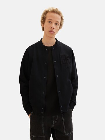 TOM TAILOR DENIM Between-season jacket in Black: front