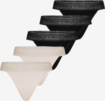 Mey String 'Modal Lace' in Braun: Vorderseite
