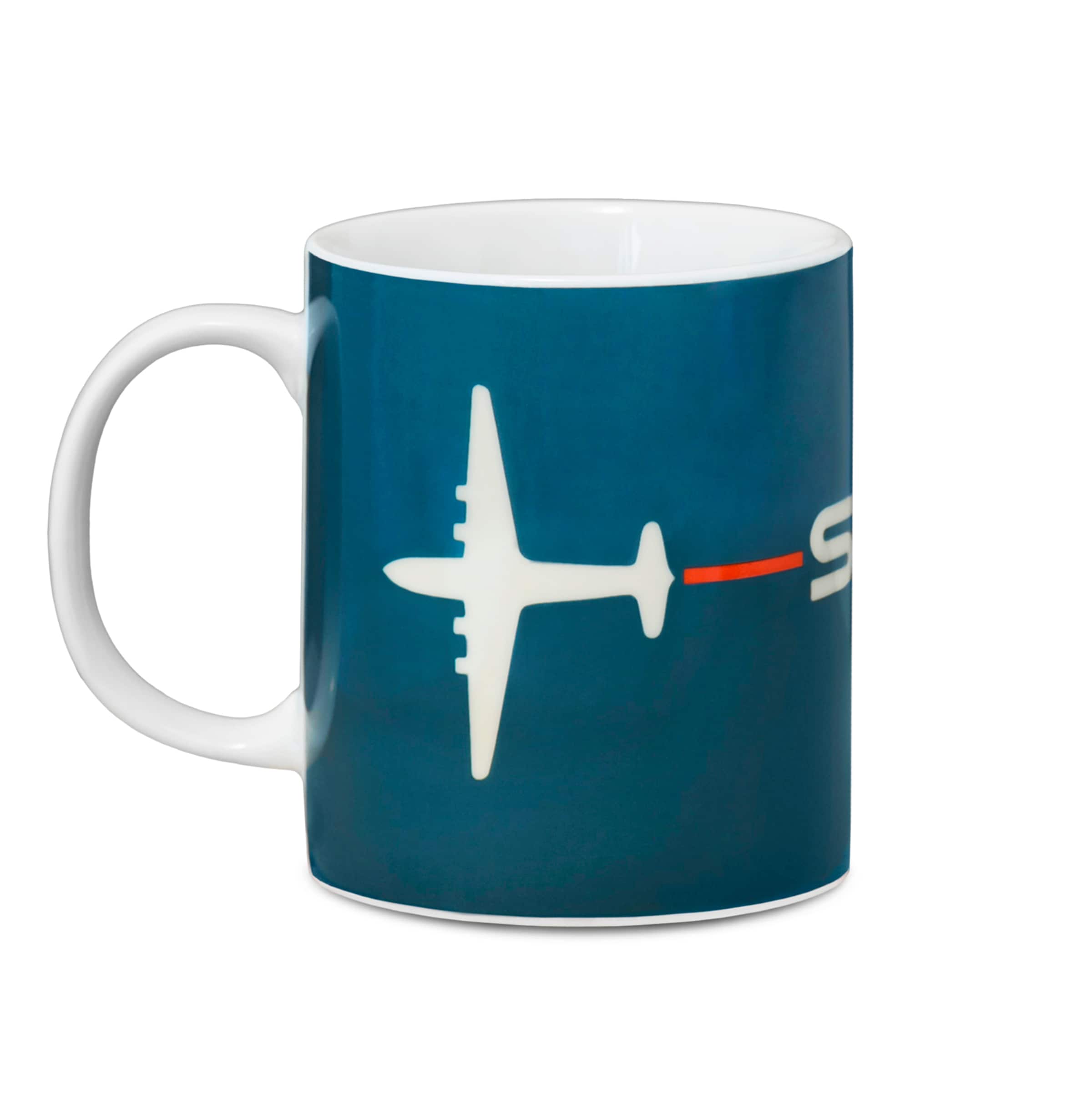 LOGOSHIRT Kaffeebecher 'Swissair' in Blau