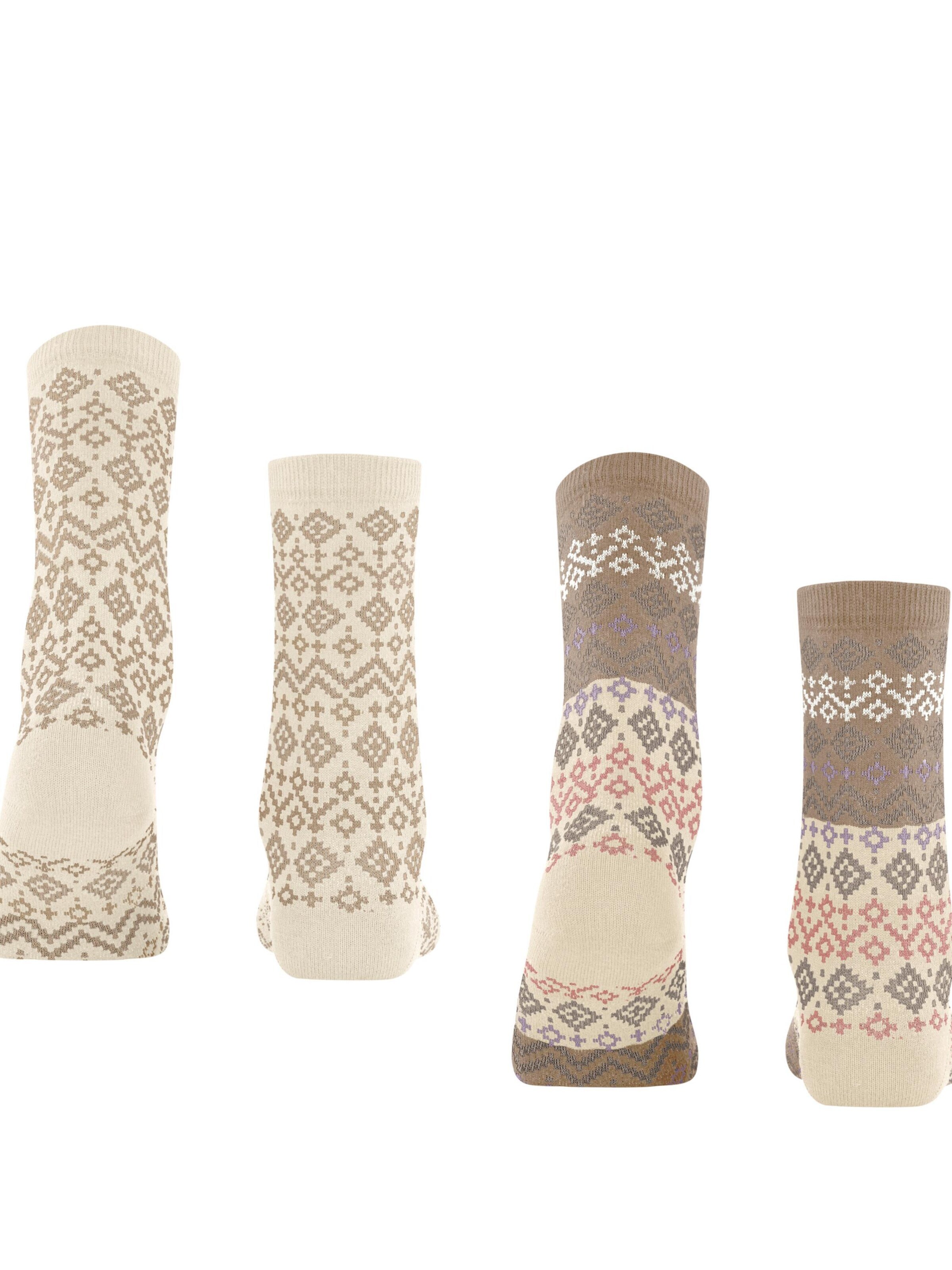 ESPRIT Socks 'Fair Isle  2-Pack' in Mixed colors