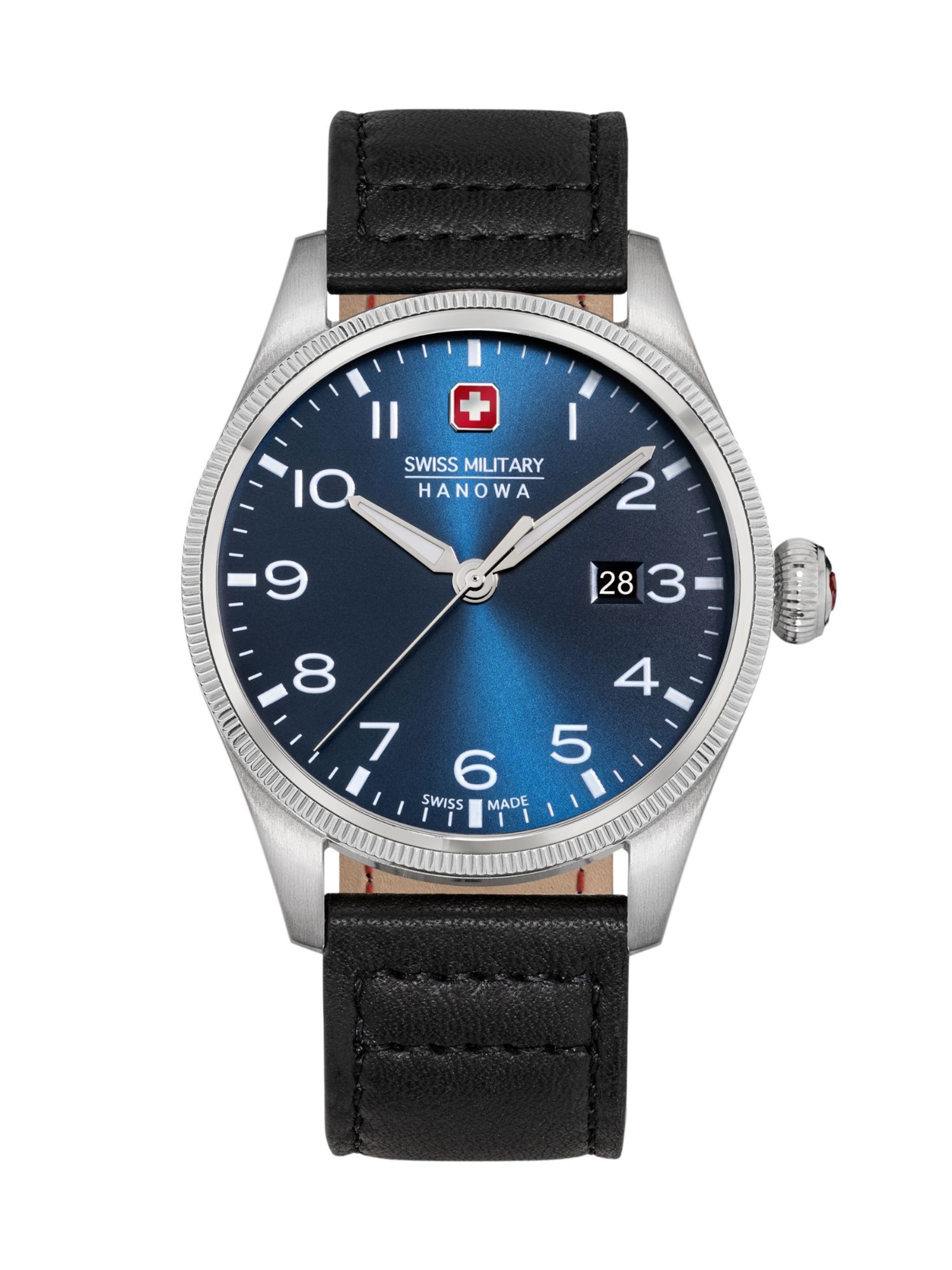 SWISS MILITARY HANOWA Uhr 'Thunderbolt' in Schwarz: Vorderseite