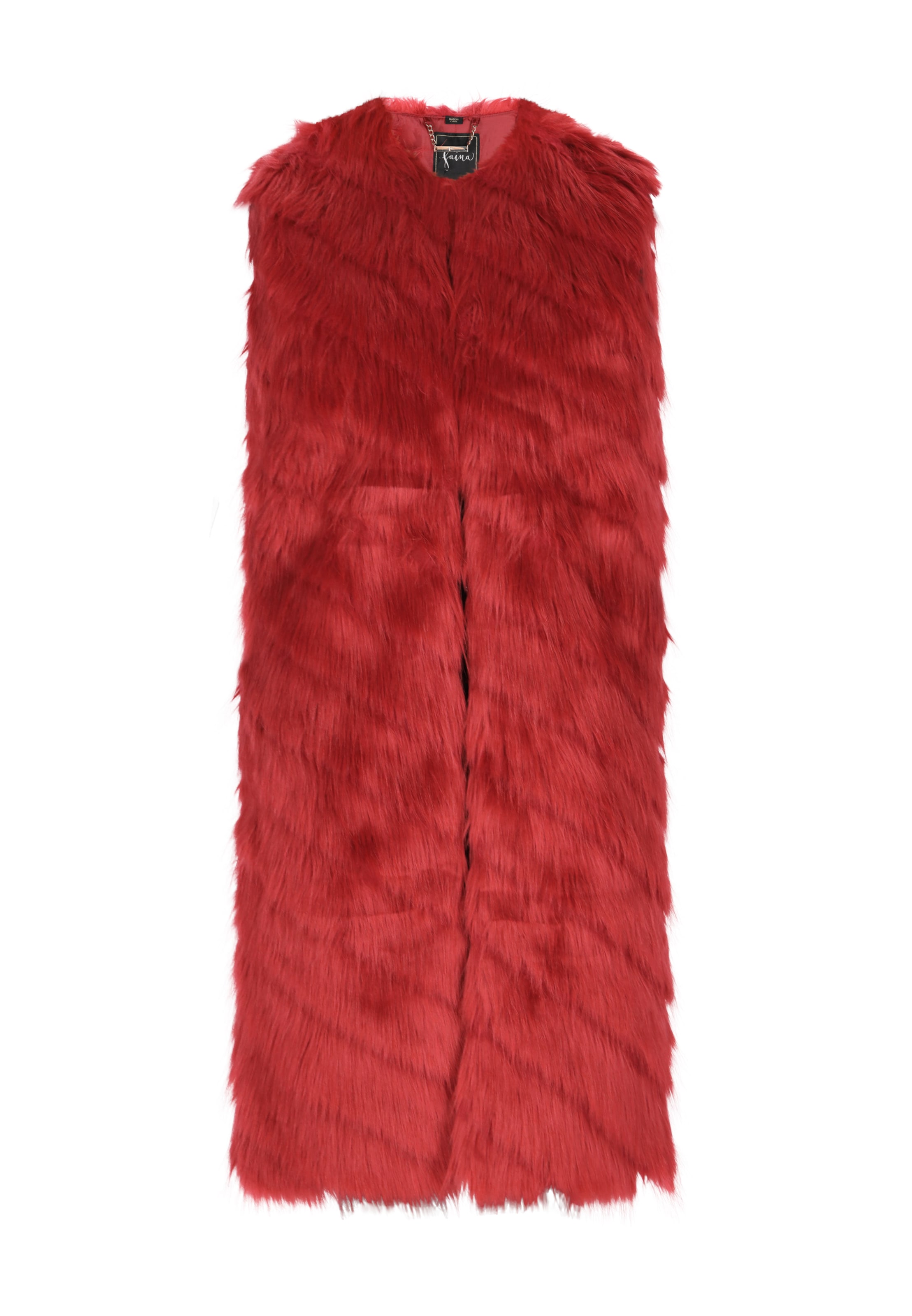 sarkans faina Veste: no priekšpuses