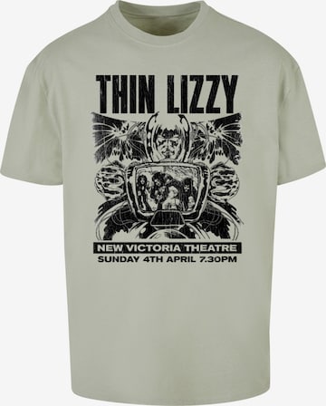 Merchcode Shirt 'Thin Lizzy - New Victoria Theatre' in Green: front
