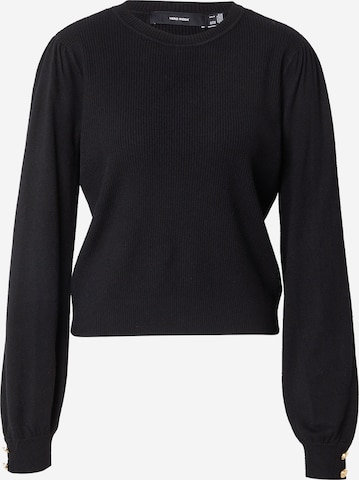 VERO MODA Pullover 'VMHOLLYKARIS' in Schwarz: Vorderseite