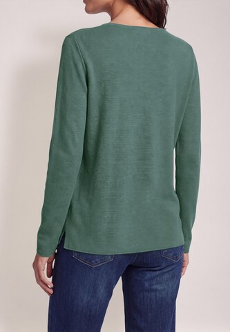 CECIL Langarm Pullover mit Rundhals und Struktur in Grün
